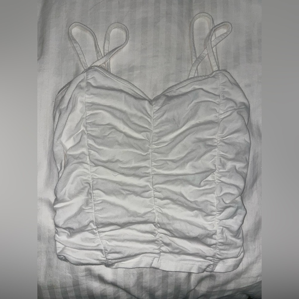 Heart & hips bunched tank top double straps